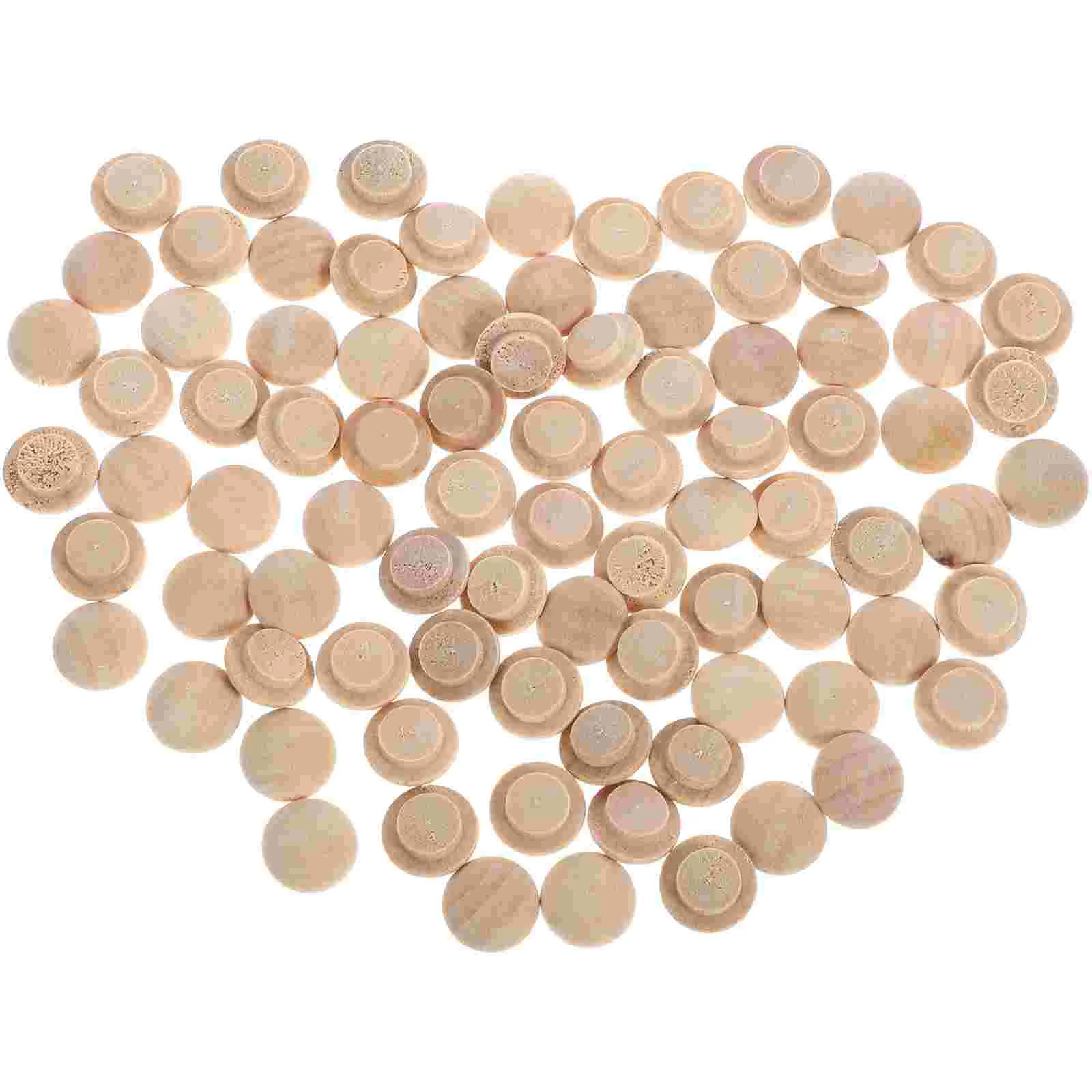 

100 Pcs Beech Stair Cover Small Hole Plug Covers Screw Plugs for Furniture Cabinet Wood Reusable Decorative