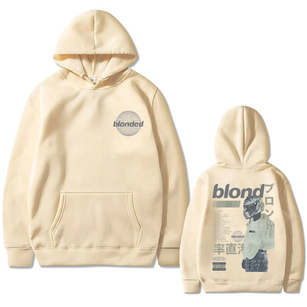 Streetwear Rapper Frank Channel Orange Graphic Hoodie Ocean Oversized Sweatshirt Blond Hip Hop Vintage Hoodies Men\'s Fashion top
