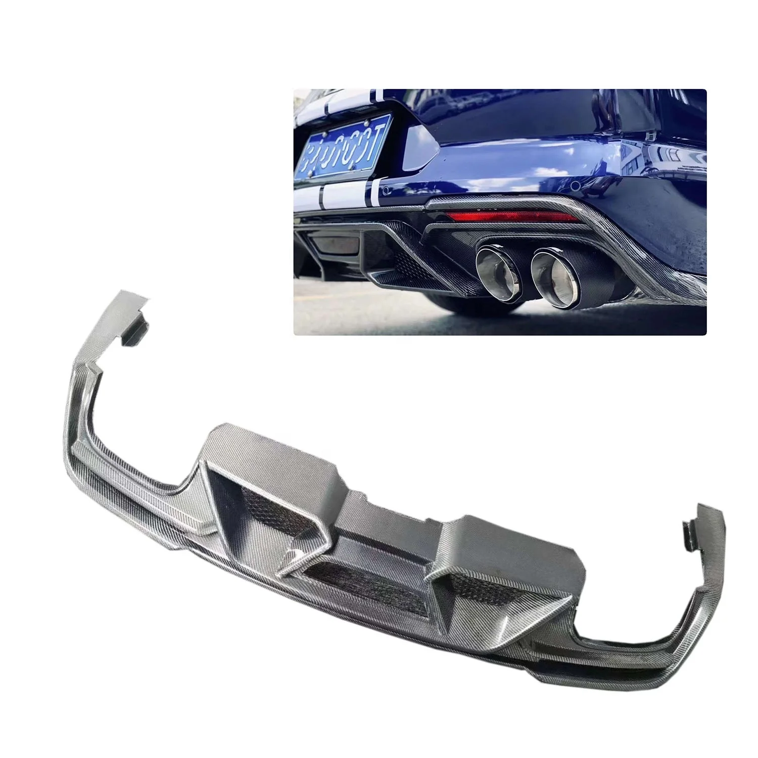 

Carbon Fiber GT500 Style Diffuser for Ford Mustang