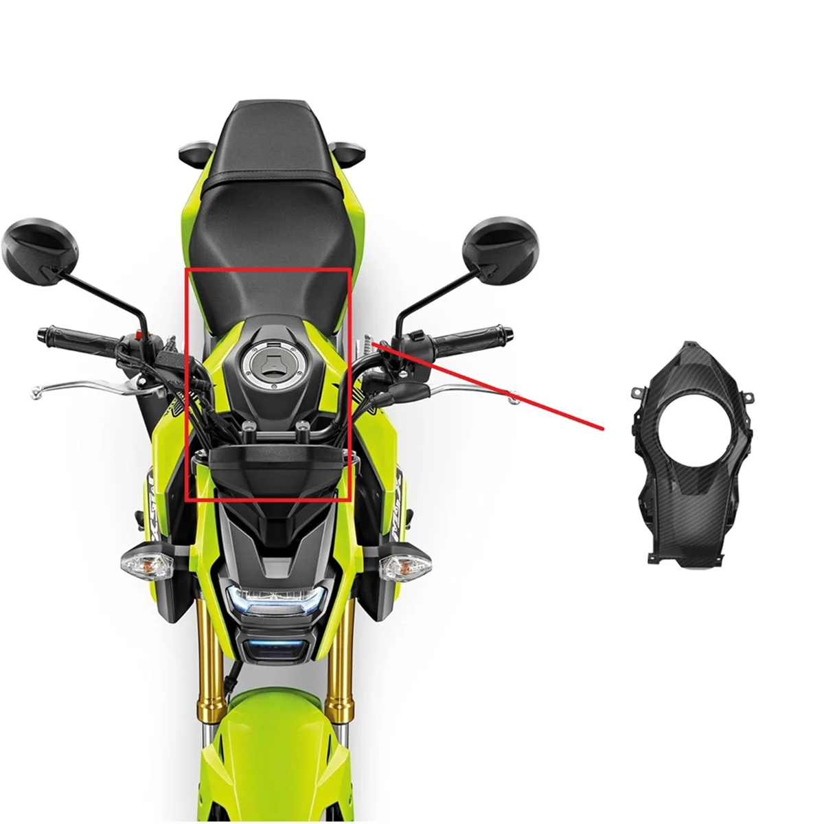 For Honda Grom MSX125 2016-2020 Motorcycle Gas Tank Cover Fairing Fuel Tank Cover Protection Accessories Carbon