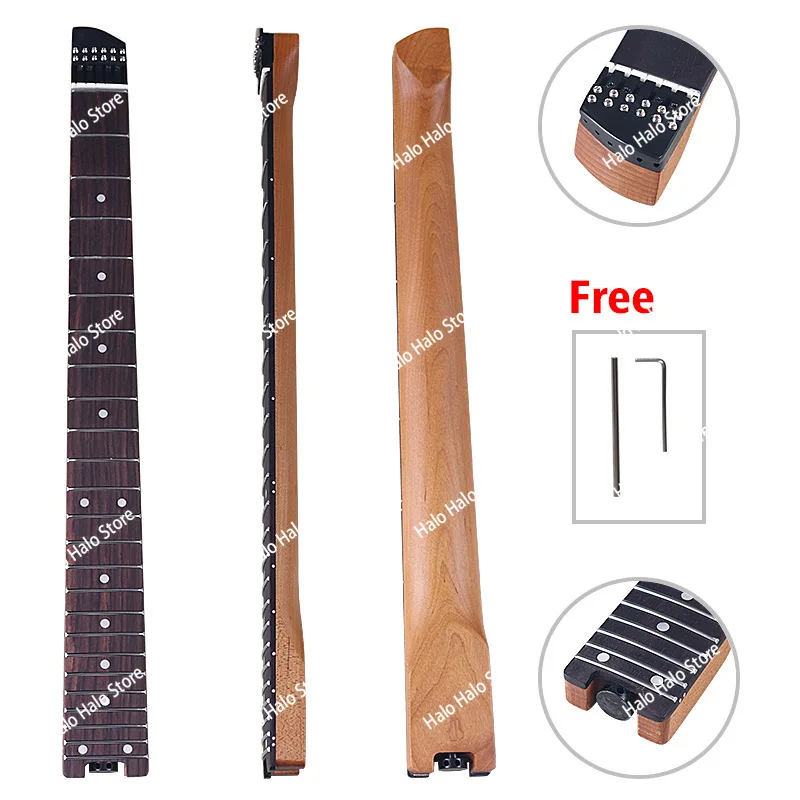 Roasted maple rosewood 24 fret electric guitar handle fretboard neck, down with turntable 24 fret maple neck