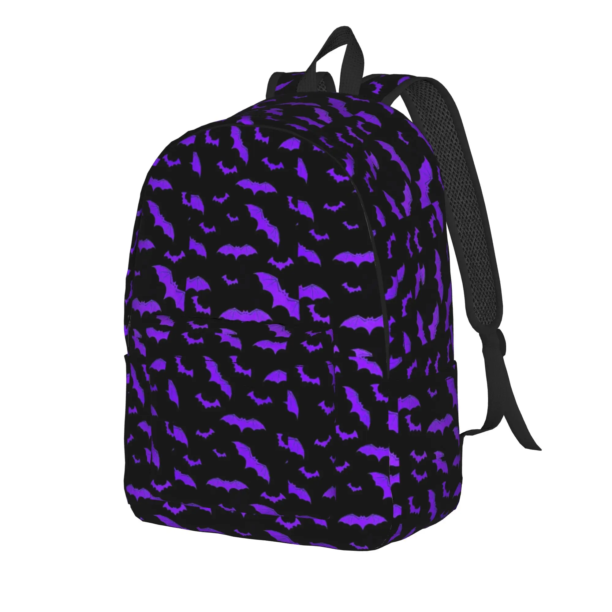 Dark Purple Chaos Abstract Texture Backpack Girl  Durable Backpacks Polyester Funny High School Bags Outdoor Design Rucksack
