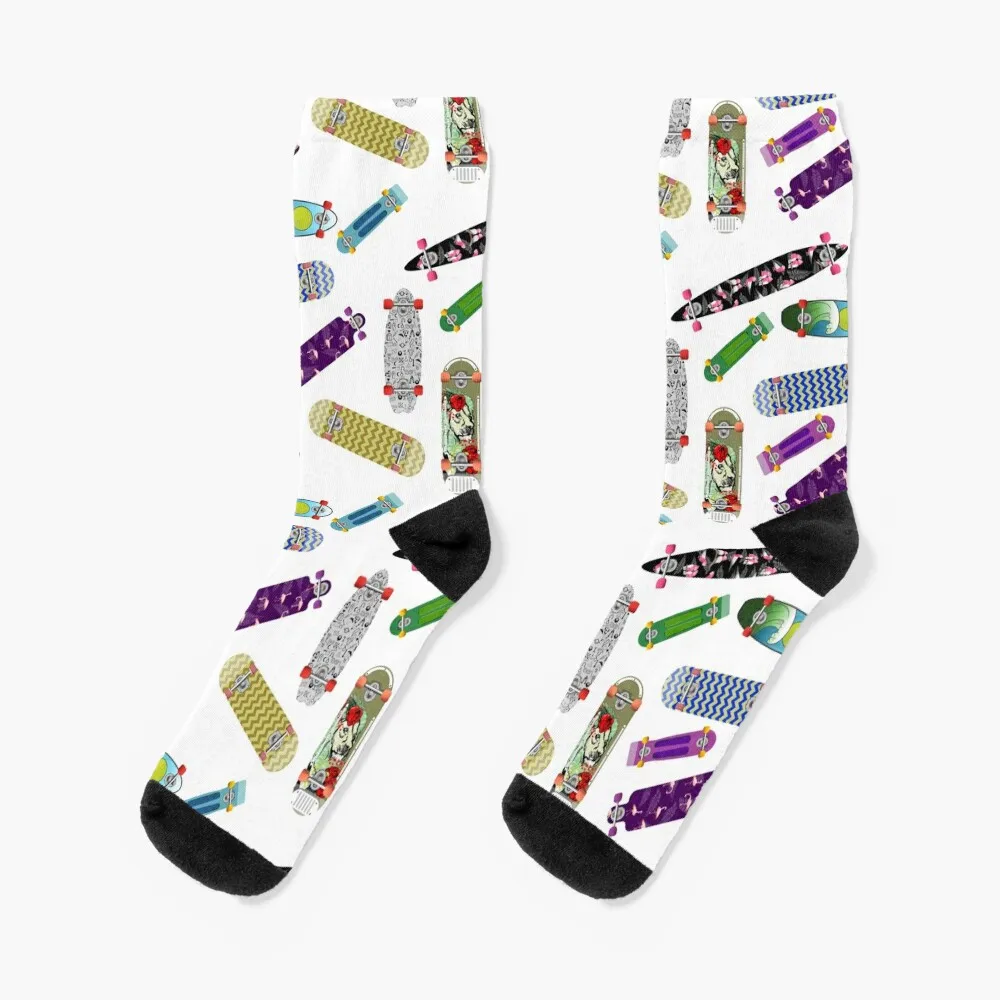 

Skateboard Pattern Socks Run soccer anti-slip Novelties with print Socks For Man Women's