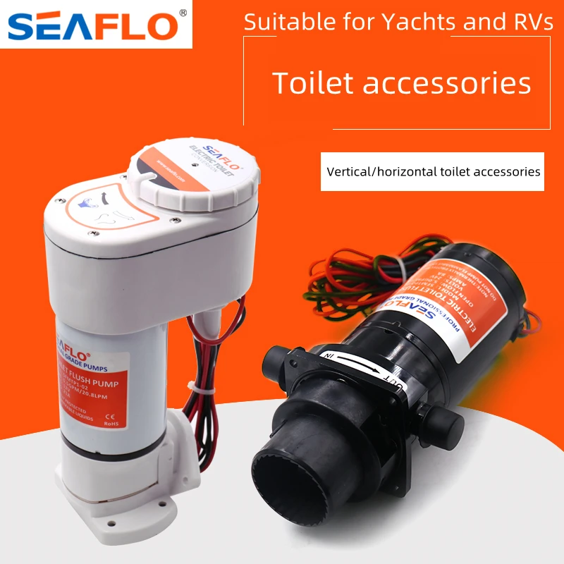 SEAFLO Rv Toilet Pump 12V/24V Toilet Sewage Pump Electric Toilet Pump For Rv Yacht Marine Toilet Accessories Toilet Flush Pump