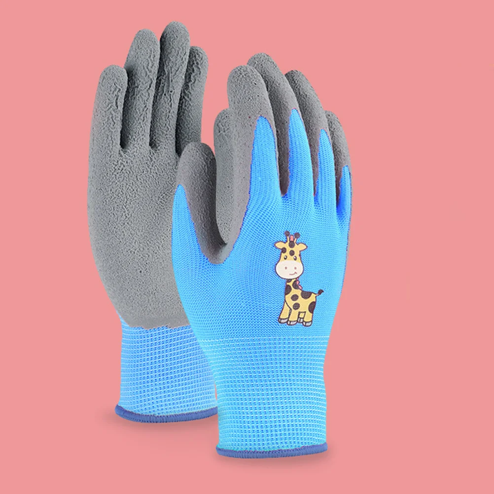3 أزواج مريح قفازات حديقة اللاتكس واقية العمل مقاومة للاهتراء للأطفال البستنة زراعة التزلج على الجليد قفازات في الهواء الطلق