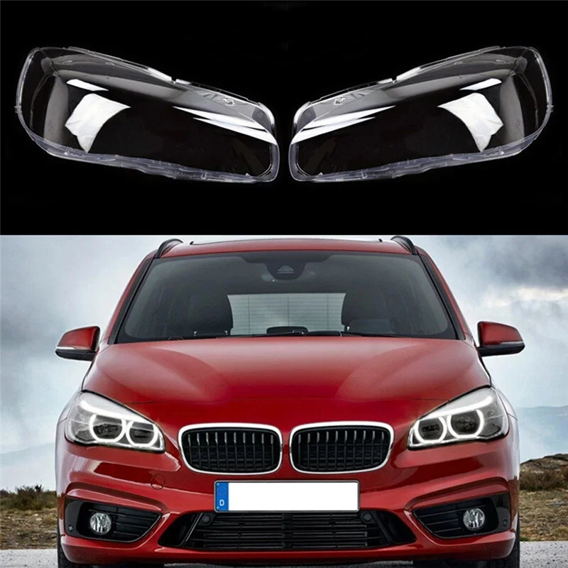 لسيارات BMW 2 Series F45 F46 2016-2019 سيارة العلوي قذيفة غطاء مصباح غطاء للعدسات الشفافة غطاء المصباح