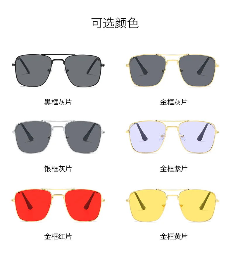 Quadratische Sonnenbrille Männer Vintage Metall Sonnenbrille für Frauen Luxusmarke Brille Sonnenbrille Damen Sonnenbrille für weibliche männliche antike – Detail 4
