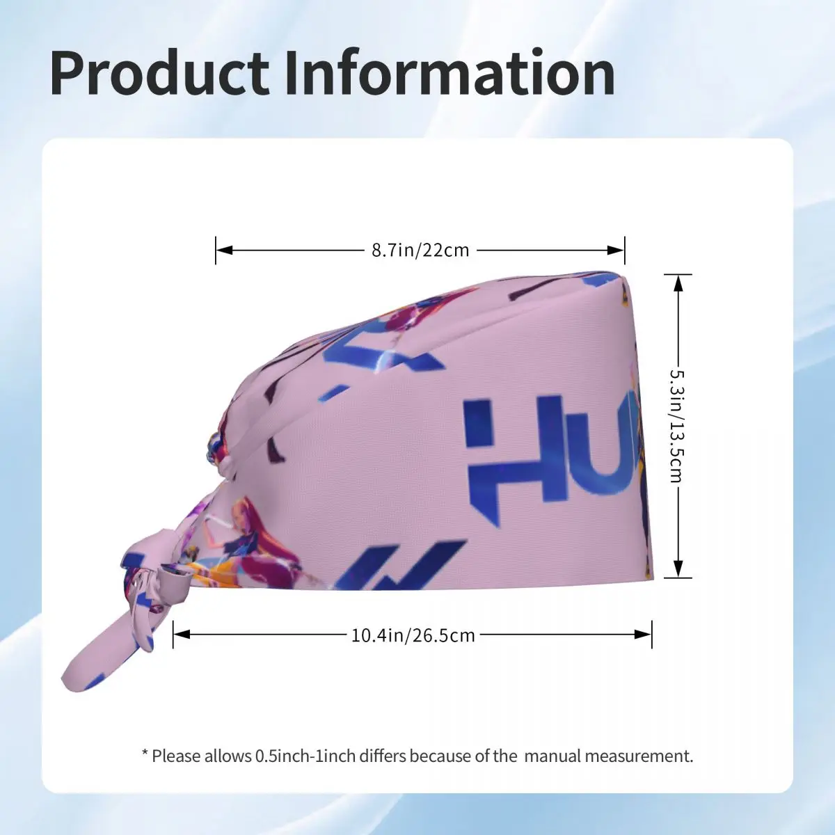 スクラブキャップ KPop デーモンハンター 看護帽子 女性と男性用 Huntrix カジュアル医療キャップ 調節可能なホルダー ロングヘア用 ワーキングキャップ