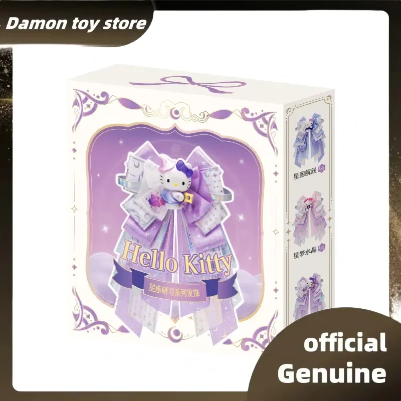 Novo genuíno sanrio hellokitty constelação estudo série caixa cega brinquedos acessório de cabelo saco charme caixa mistério presente aniversário da menina