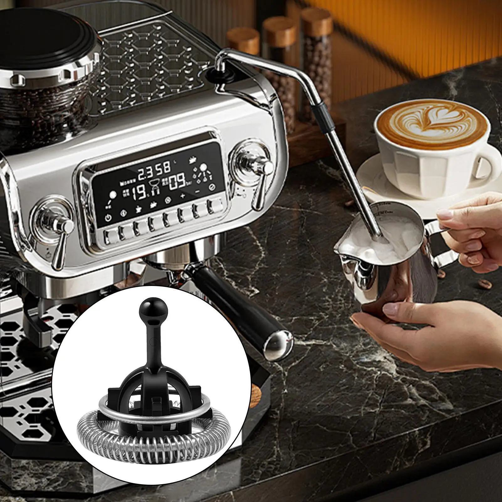 Coffee Machine Repair Attachment  Frother Whisk Replacement Part Electric Frother Replacement Whisk for Home Kitchen Apartment