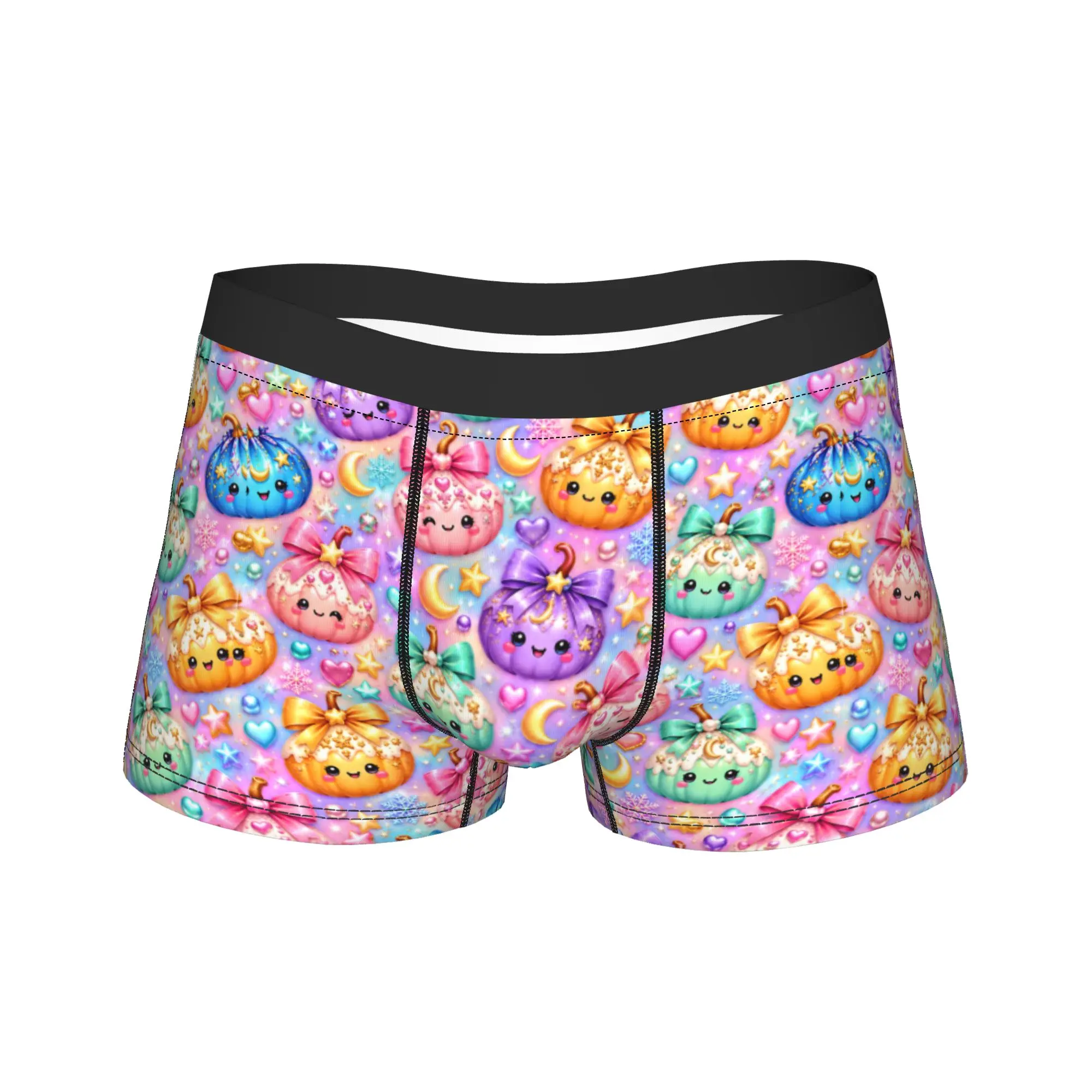 Sweet Halloween Pumpkin Underwear  Men Shorts Briefs Soft Trend Boxershorts Quality Customs Large Size Underpants