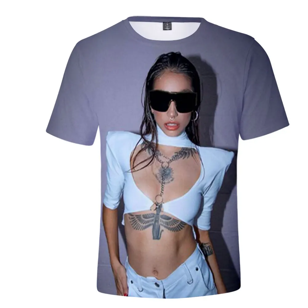 2023 neue Sommer Maria Becerra 3D T-Shirt lose kurz ärmel ige lässige All-Match neutrale Männer Frauen Mode T-Shirts Tops