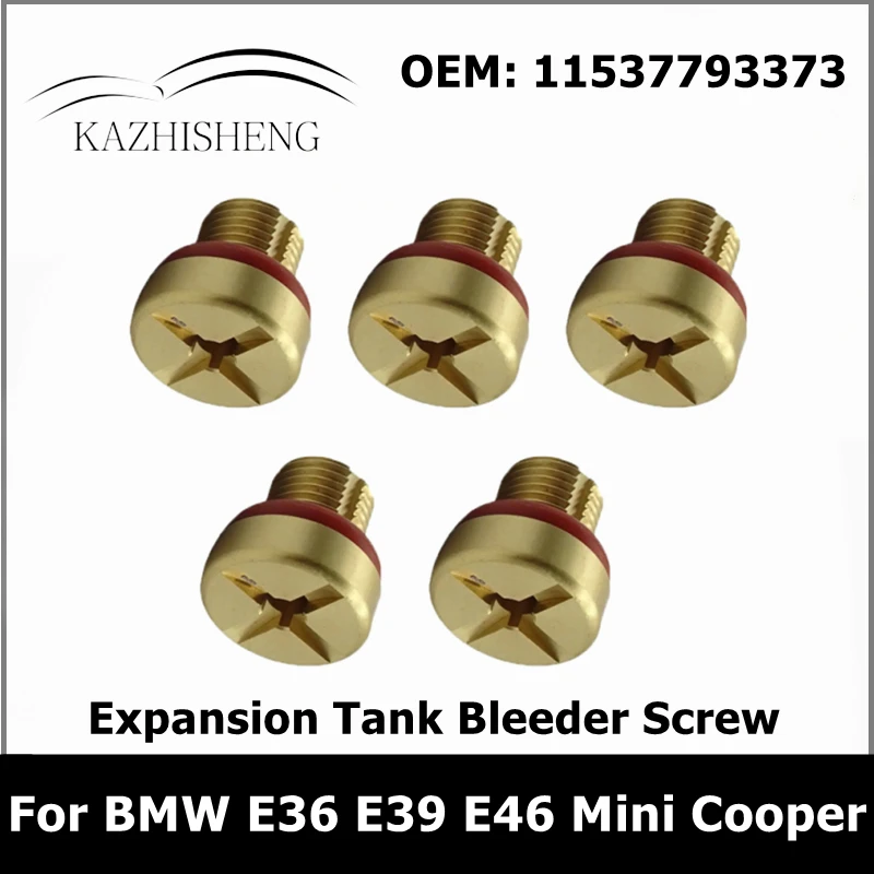 11537793373 5Pcs/lot Radiator Coolant Expansion Tank Bleeder Screw for BMW E36 E39 E46 Mini Cooper 17111712788