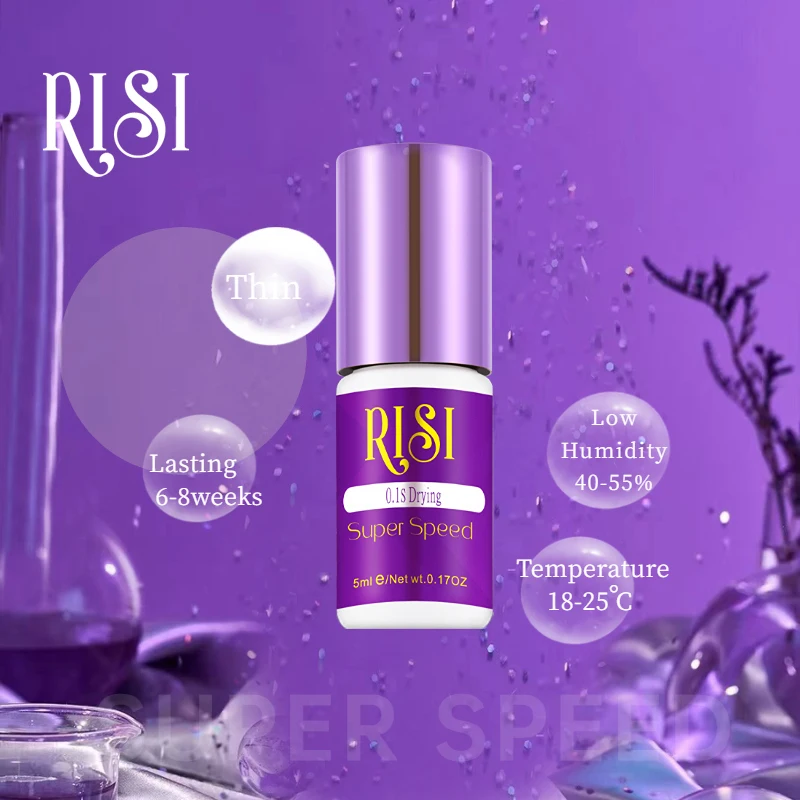 Gratis Risi Korea Lage Dampen Wimperlijm Waterdichte Lijm Wimpers 0.1S Droge Sterke Wimperlijm 8 Weken Snelle Droge Wimperverlengingslijm