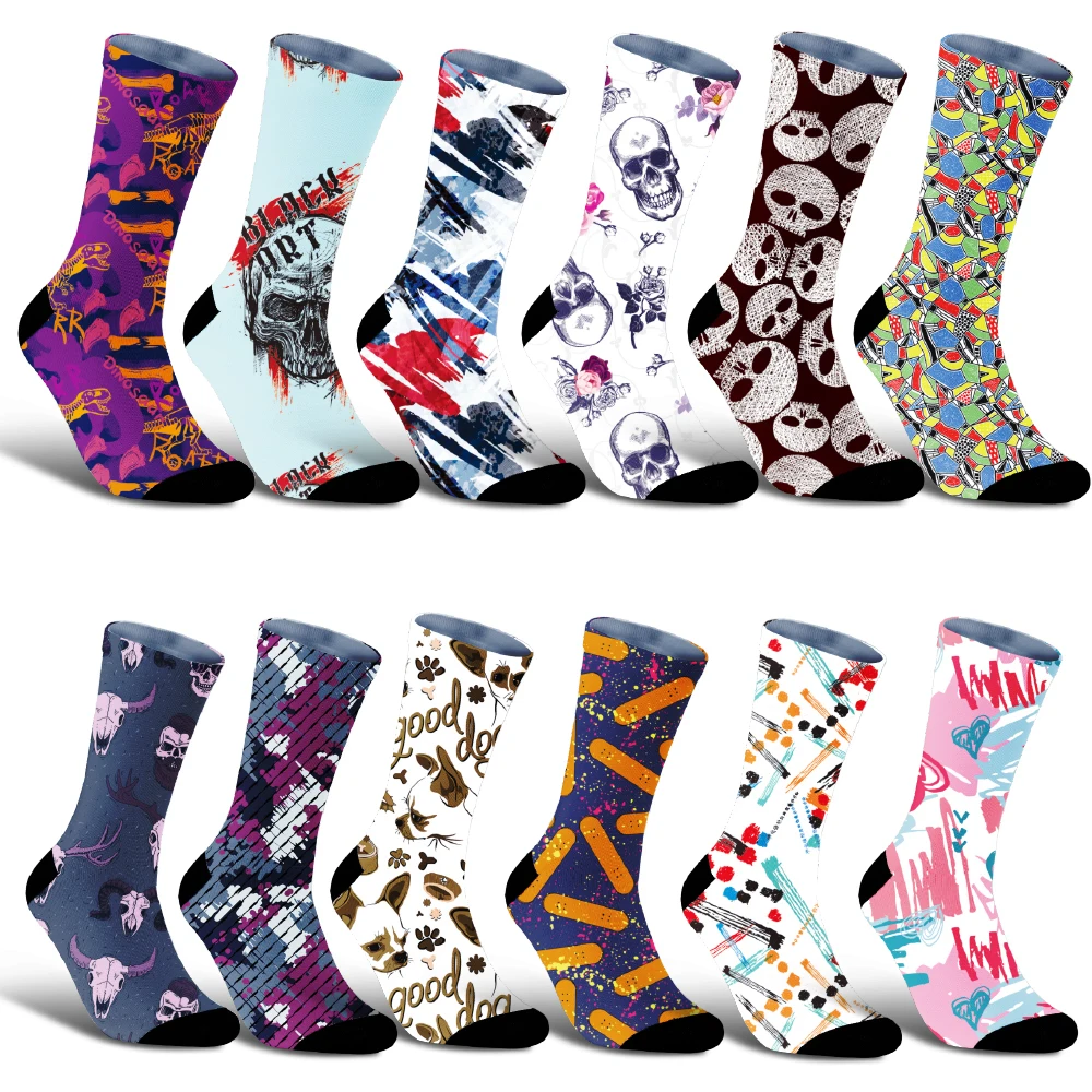 

Spray - Painted Cycling Socks: Unisex design, breathable mesh, trendy patterns, anti - chafing, suitable for all terrains
