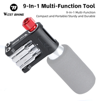 WEST BIKING 9-In-1 Multifunctional Bicycle Tools Wrench Kit CO2 Injector Portable Allen Keys Set MTB Road Bike Maintenance