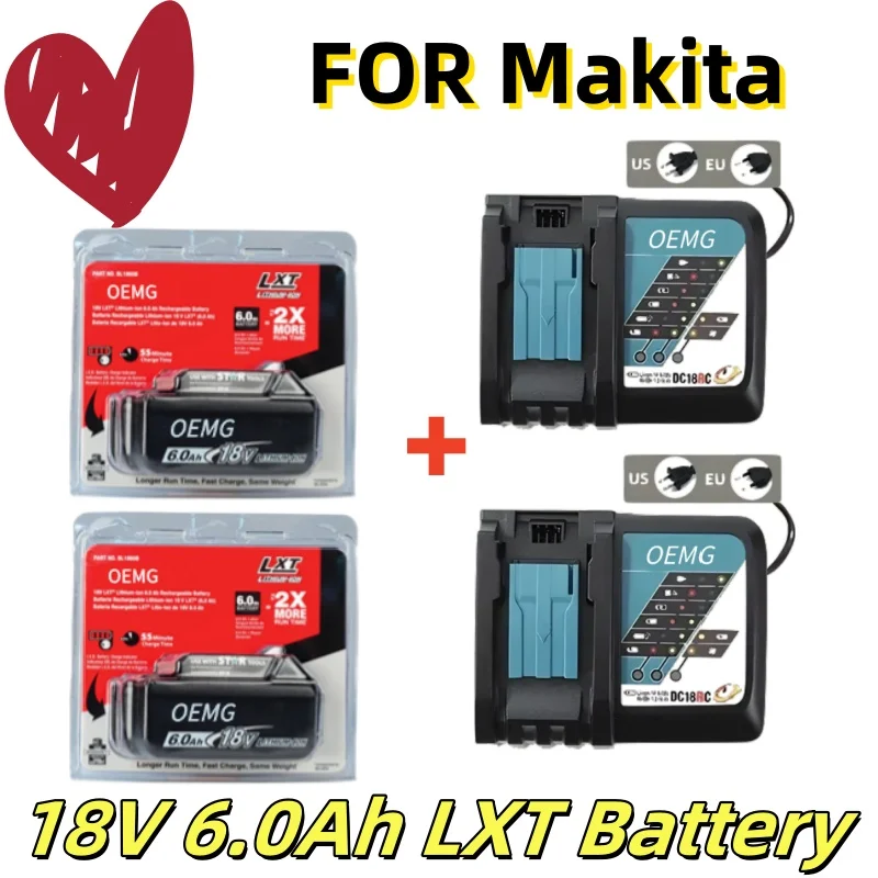 

FOR Makita 18V 6.0Ah Battery:Industrial-Grade Resists drops/dirt,18V 6.0Ah runs grinder Drill many other electrical appliances