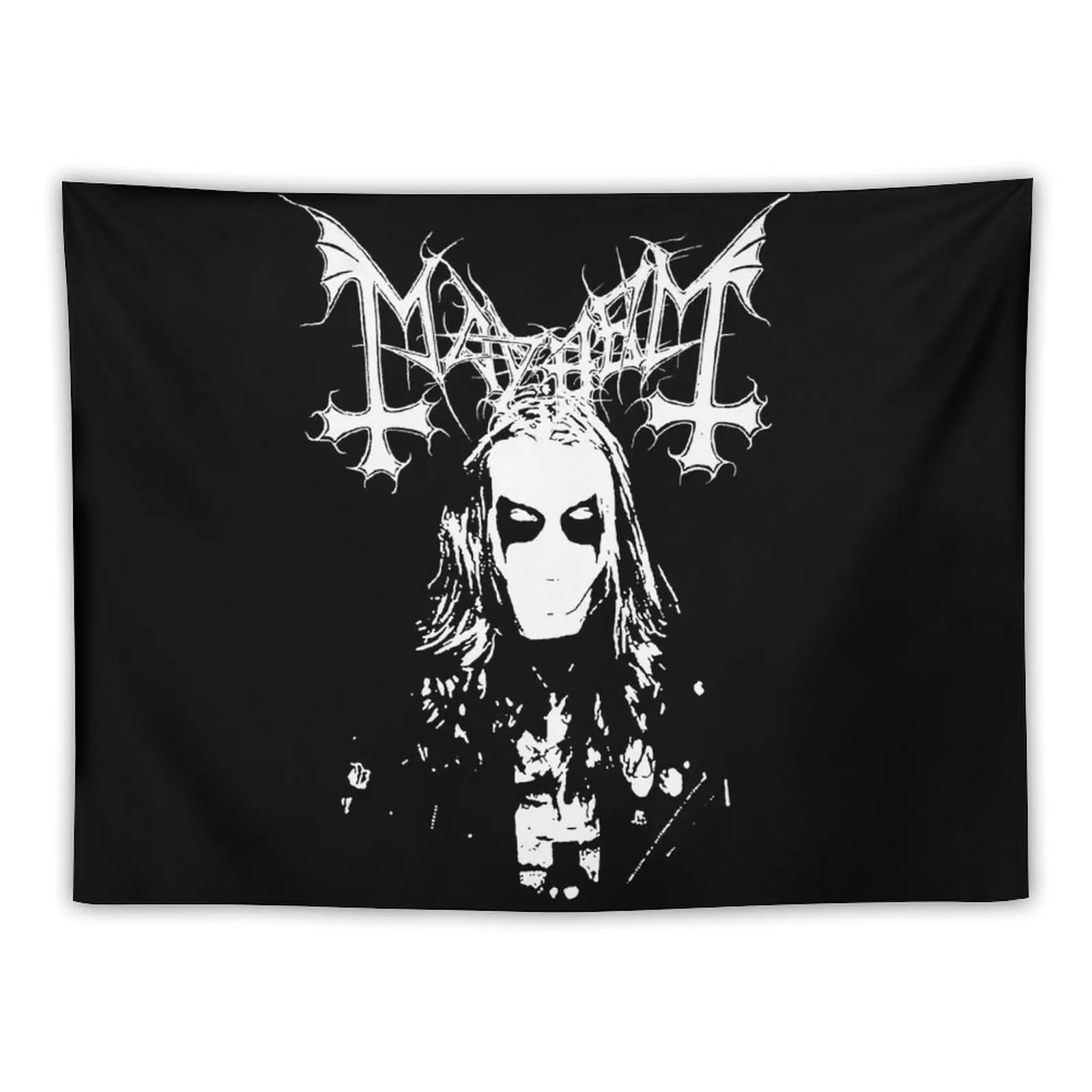 

Mayhem - Norway Band - Original Logo - Fanart In Memory of Per Yngve Ohlin aka Dead Tapestry Decoration Wall Tapestry