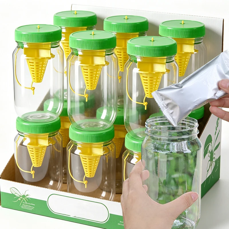 Reusable Fly Wasp Insect Traps Outdoor Rope Hanging Fly Killer Bee Trap Catcher Hornet Catcher Orchard Insect Trap Pest Control