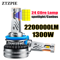 ZTZPIE 6000K HB3 HB4 9005 9006 H1 H7 H4 H11 Canbus Bulb Led Lamp CSP 7035 High Power Car Headlight Fog Light 1300W Best Light