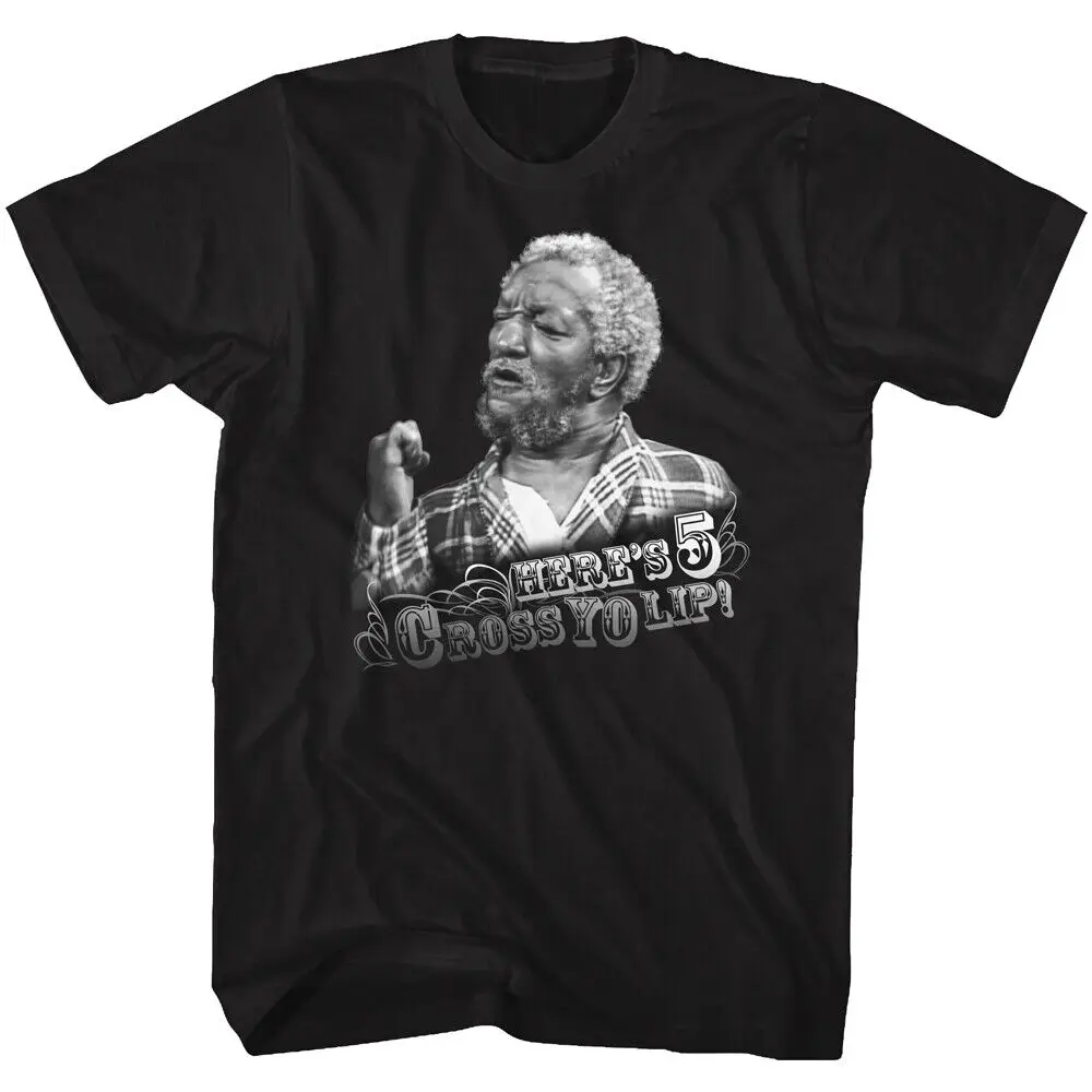 Sanford Son Funny 70's TV Show Here's 5 Cross Yo Lip Men's T Shirt REDD FOXX