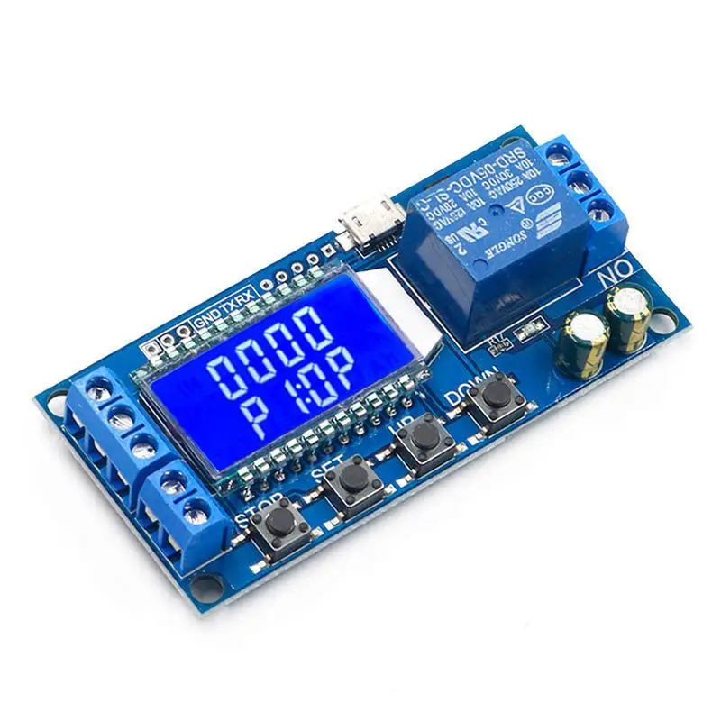 6-30V Micro USB Digital LCD Display Time Delay Relay: Module Control Timer Switch Trigger Cycle XY-LJ02