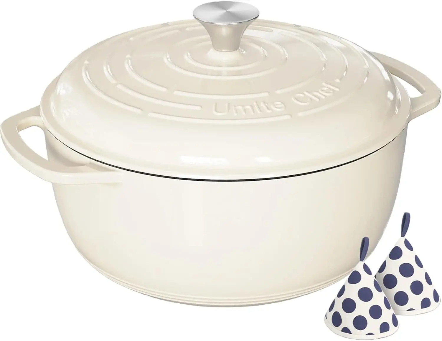

Чугунная эмалированная жаровня 6QT с крышкой, универсальная посуда для выпечки хлеба, тушения, приготовления супов и рагу