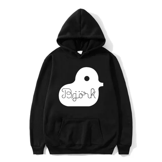 Bjork Duck Logo Vintage Vibe Hoodie Men Women Fahsion Oversized Streetwear Male Vintage Casual Fleece Cotton Pullover Hoodies