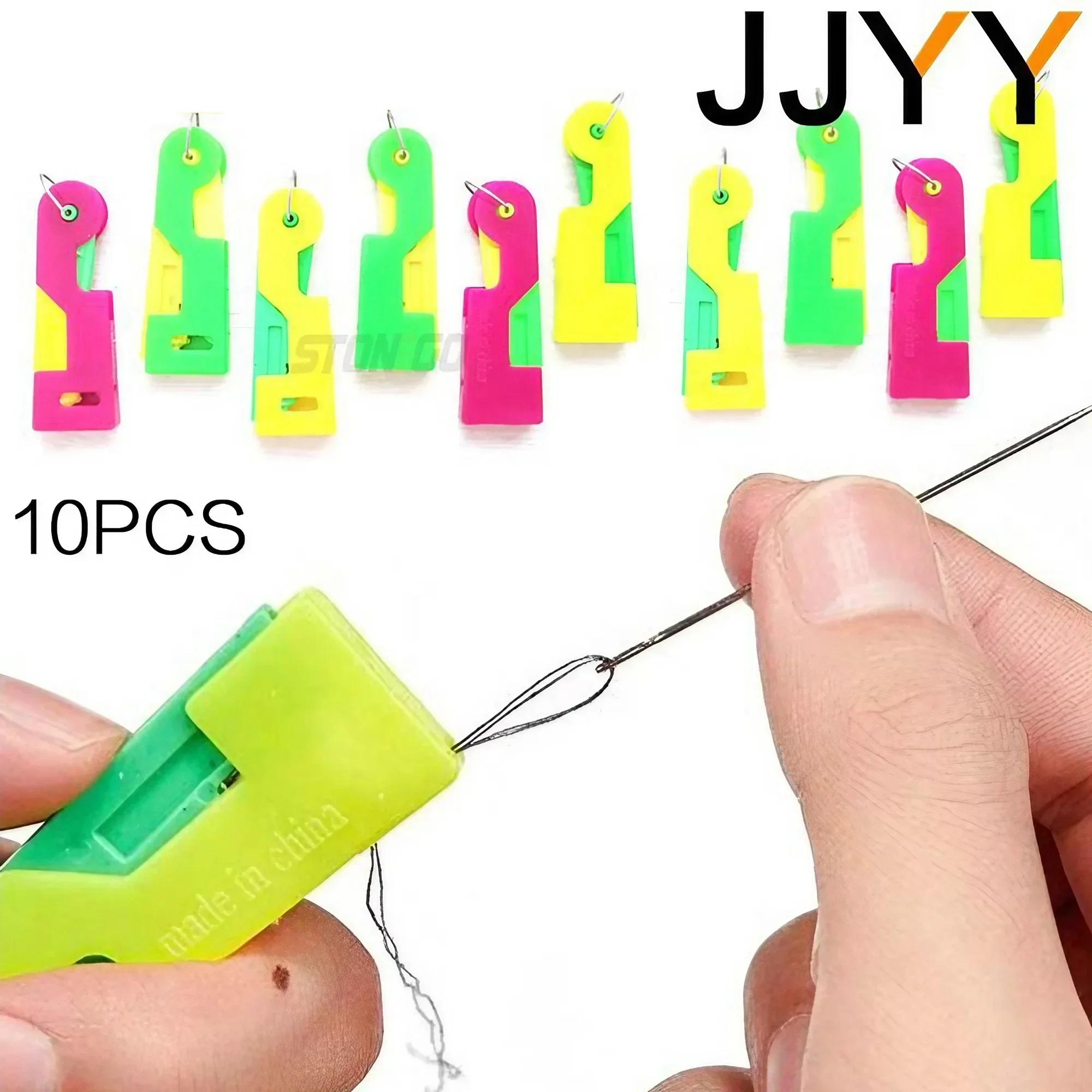 JJYY 10Pcs Threader Elderly Guide Needle Easy Device Automatic Thread Sewing Sewing Machine Needles Automatic Needle Threader