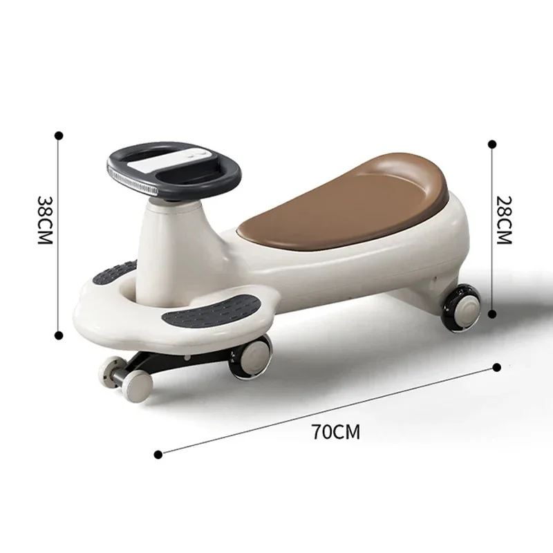 Twister per bambini Auto Scooter per bambini Altalena Auto Yo-yo 1-6 anni Anti-ribaltamento Ruota silenziosa Gli adulti possono sedersi Auto a