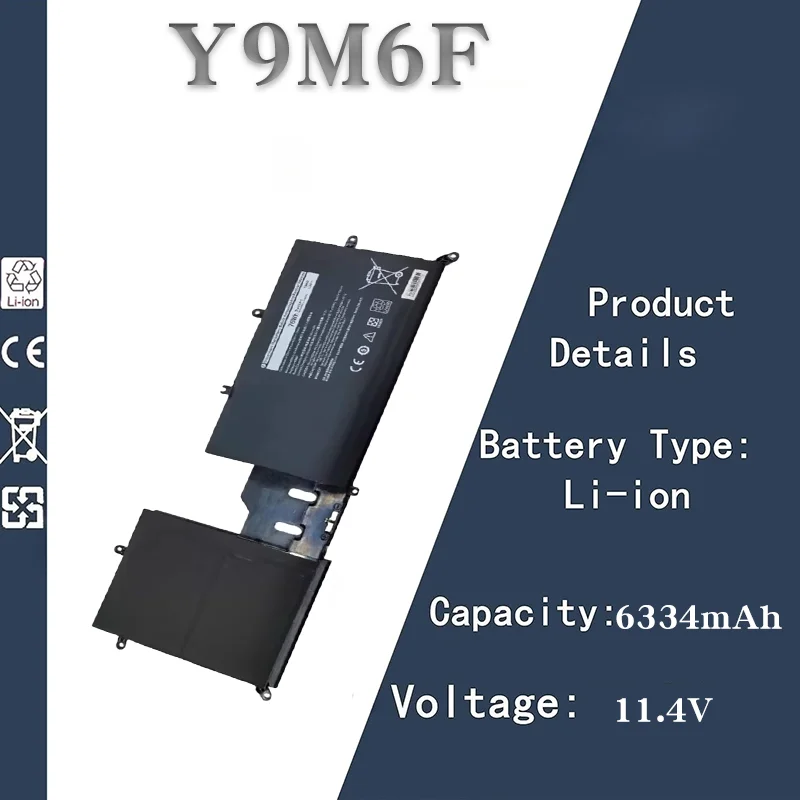 

11.4V 6334mAh Laptop Battery Replacement for Dell Alienware | Compatible with M15/M17 R2 & P87F/P41E/Y9M6F Models