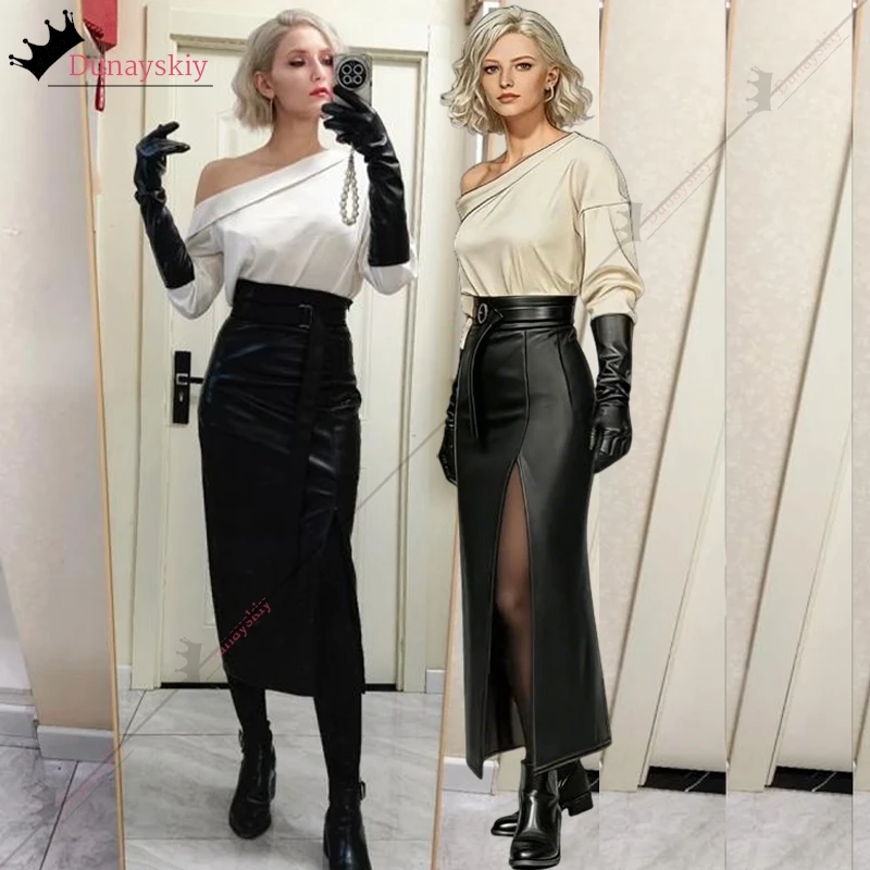 Cosplay Game Resident Cos Evil9 Requiem Ashcroft Grace Costume Black Evening Dress Wig Fullset Woman Costume Halloween Disguise