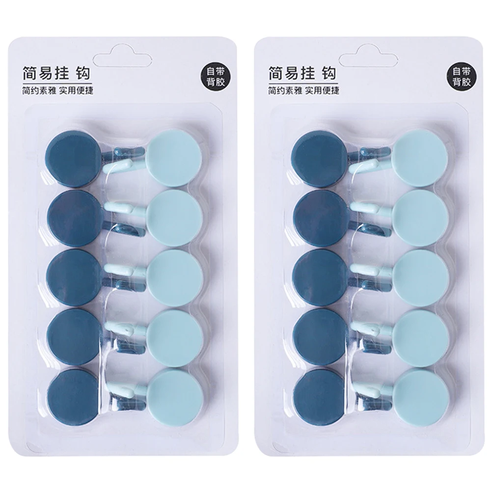 

10pcs Universal Hooks Punch Free Self Adhesive Wall Hangers Kitchen Bathroom Storage Solution Clothes Hats Bags Decorative Tool