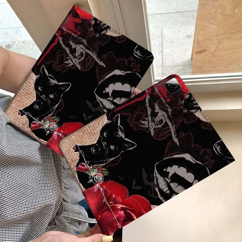 

Skull Star Red Pattern Tablet Case For Xiaomi Redmi Mini Pad SE K 2 4 5 6 7 8 2023 2025 11 8.8 11.2 10.1 Pro Gift