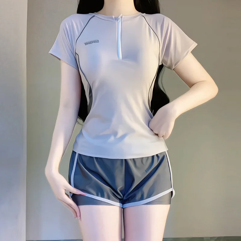 2026 New Women Luxury Style Split Swimsuit Conservative Tummy Hiding Slim Fit Professional Training Swimming Bathing Suit