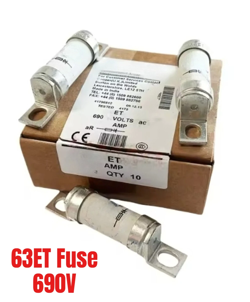10PCS 63ET Fuse, 63A 690V BS88 High Speed Semiconductor Fuse 19×77mm