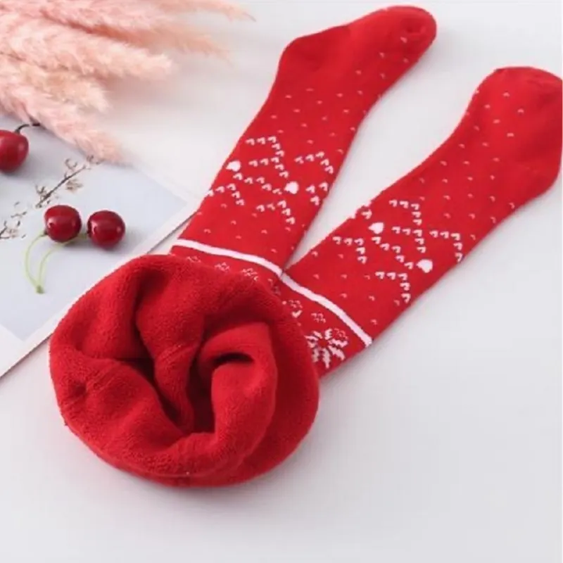 Neugeborenen Baby Mädchen Junge Weihnachten Warme Dicken Strumpfhosen Fleece Innen Infant Kleinkind Legging Socke Baby Engen Strümpfe Winter 0-2Y