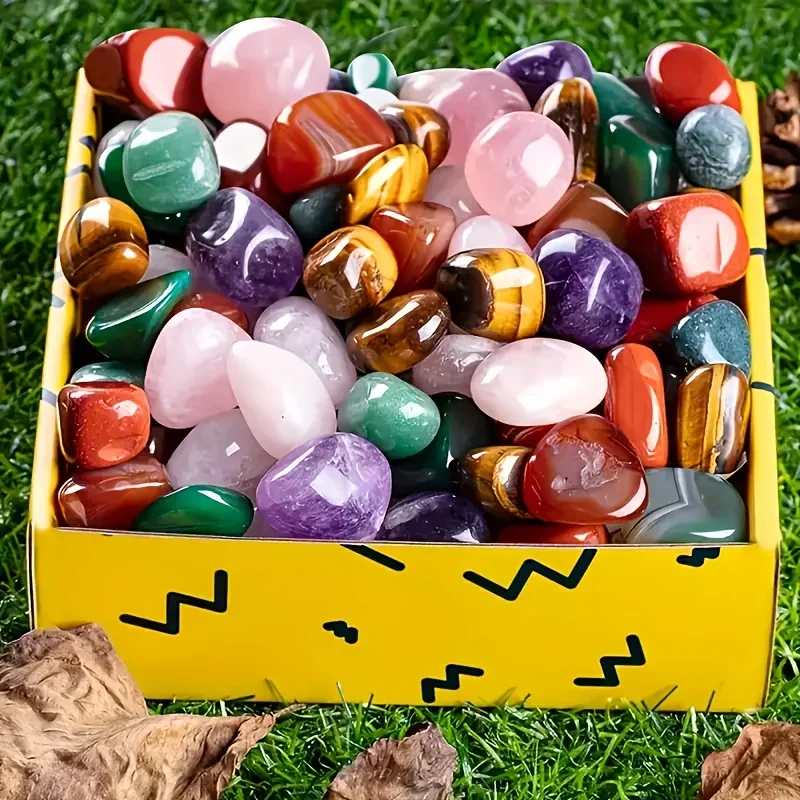 500g Natural Tumbled Stones Healing Crystals Reiki Quartz Gems Gravel Mineral Specimen Aquarium Garden Home Decor