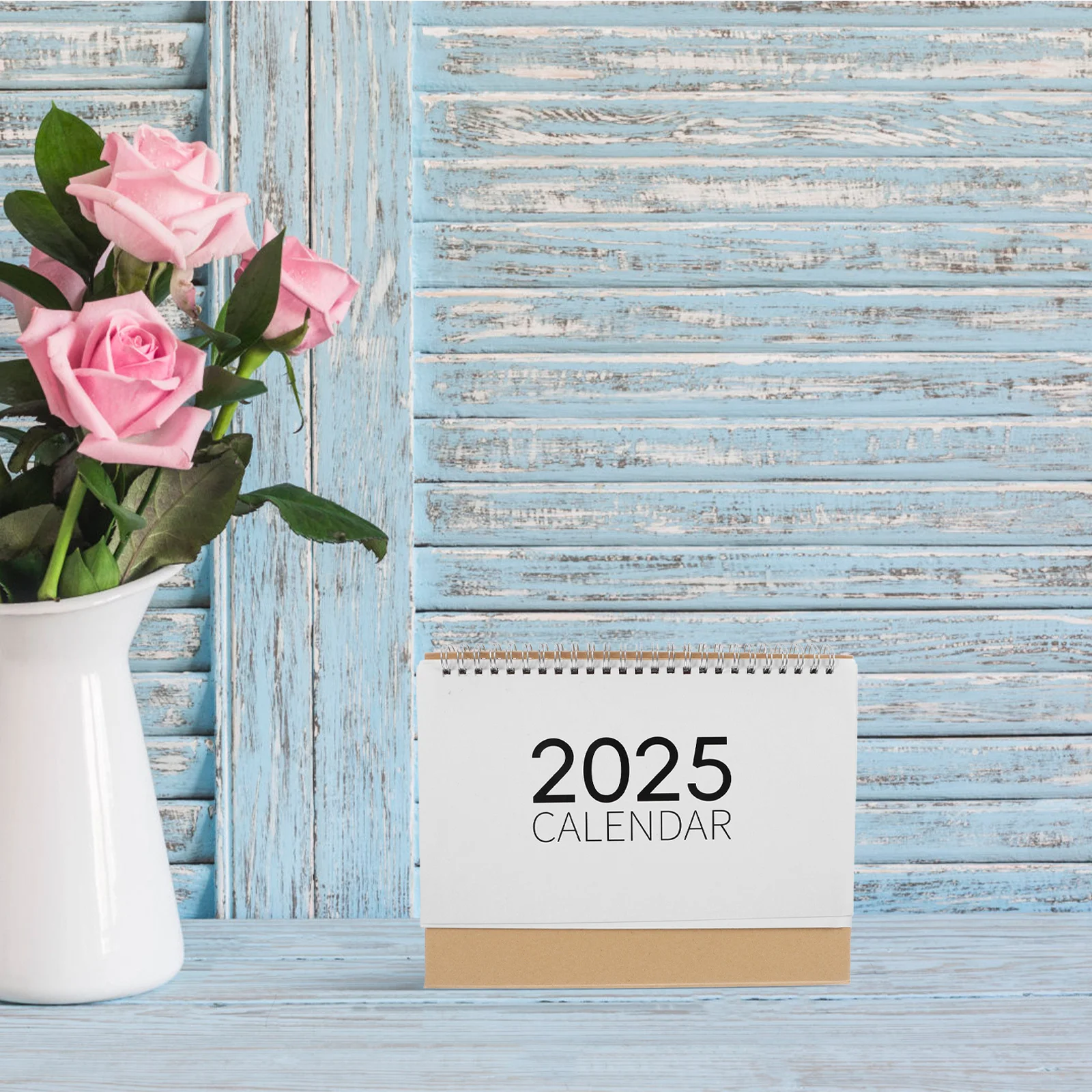 

Minimalist Desktop Desk Calendar 2025 Foldable Standup Monthly Flip Calendar Planner for Office and Home Decor
