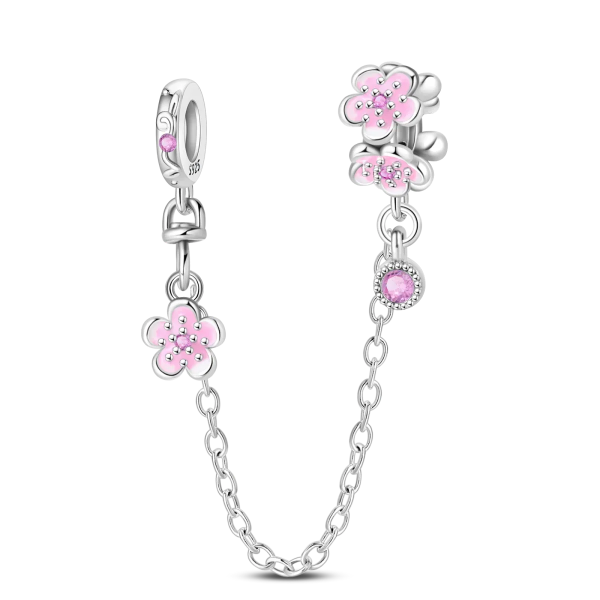 925 فضة البرسيم ديزي سلسلة زهرة ستار القمر بافي سلامة القوس قلادة أساور جديدة فاخرة المرأة غرامة مجوهرات هدايا #5