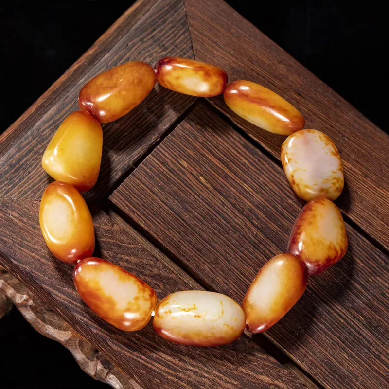 

Браслет из красной кожи с Бусиной Hetian Jujube