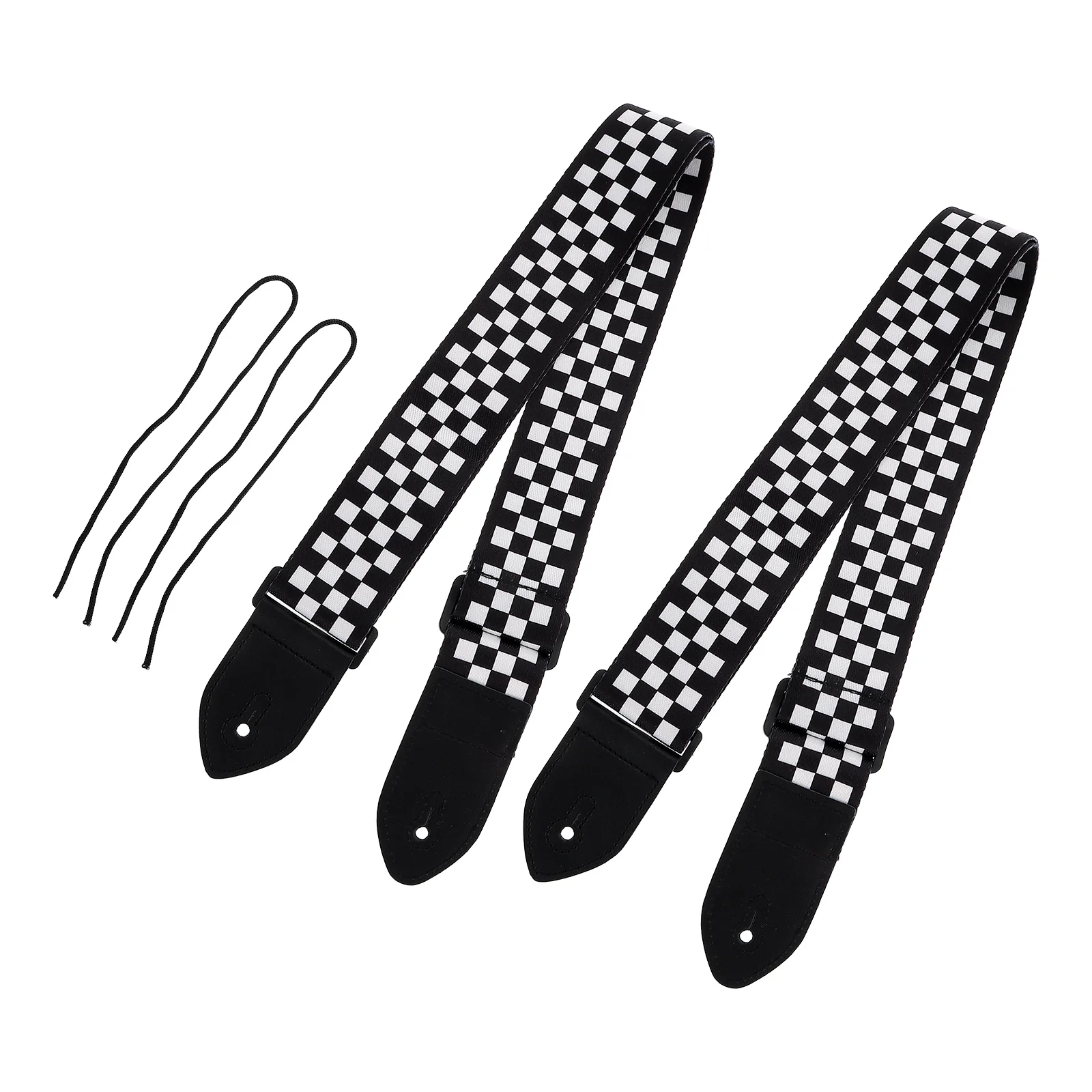 

2Pcs Guitar Strap Acoustic Electric Adjustable Length Lattice Shoulder Belt Guitar Parts Accessories Music Instrument