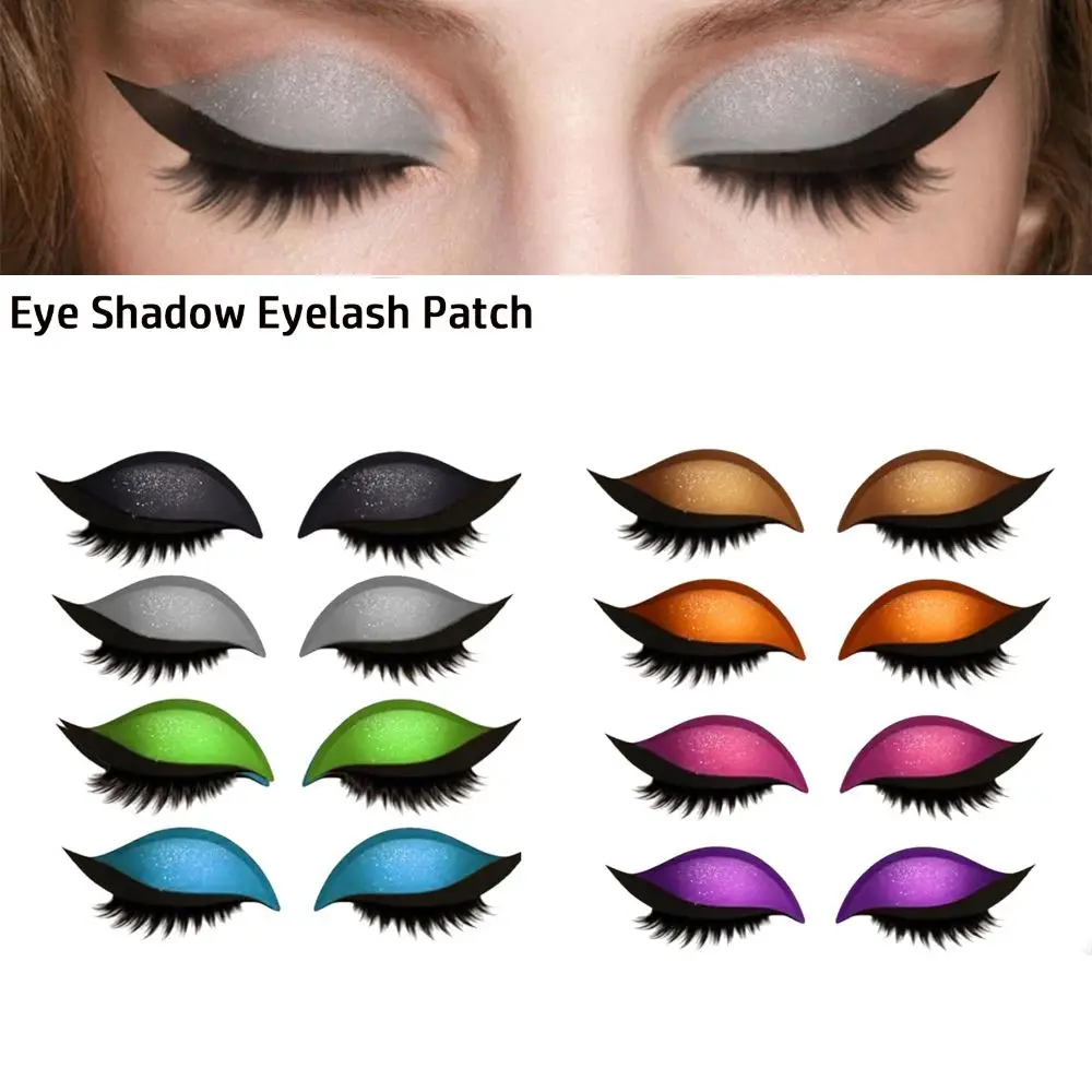 Patch de cils auto-adhésif ombre à paupières paresseux avec Eyeliner autocollants de maquillage rapide pour les yeux autocollants de faux cils 3 en 1