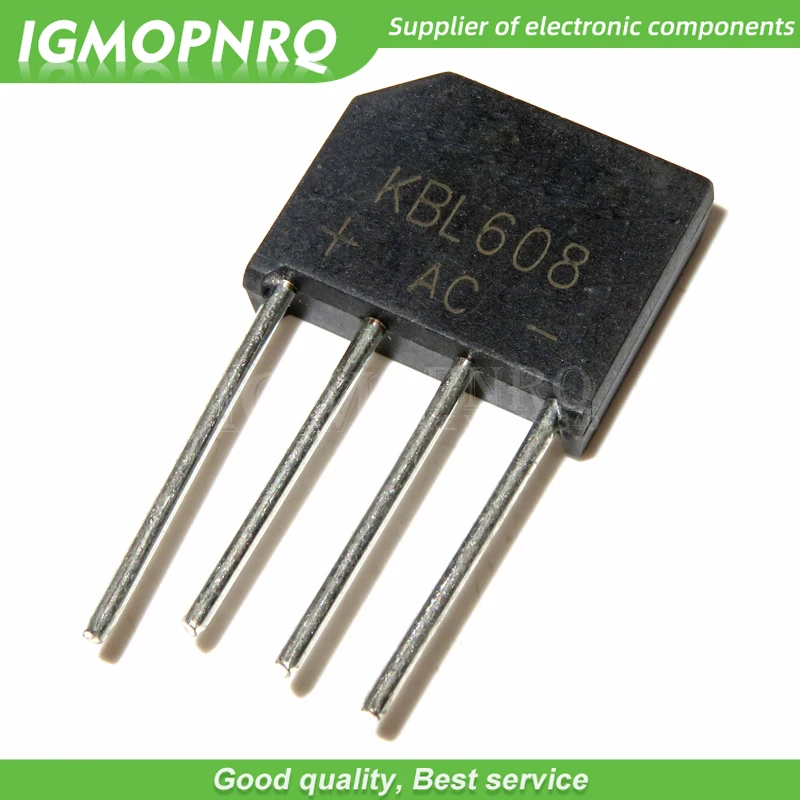 

10PCS free shipping KBL608 bridge rectifier 6A 800V 100% new original quality assurance