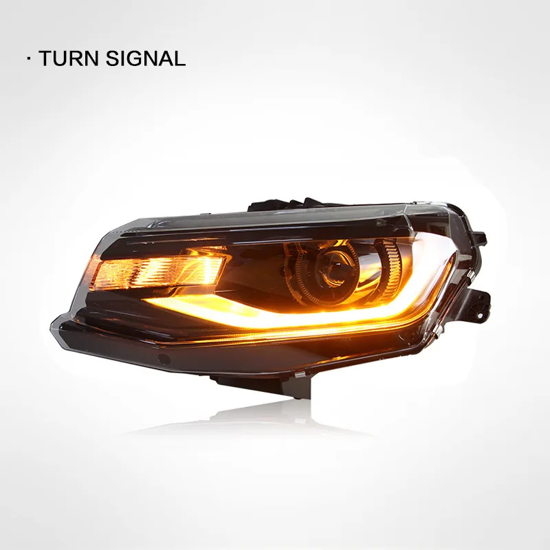Farol de led completo para chevrolet camaro 2016-2020 faróis camaro drl sinal de volta feixe alto anjo olho projetor lente montagem