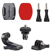 Sports camera Accessories helmet mount set with hook buckle J Straight mounting base for GoPro Hero SJCAM Xiaomi Yi accessory