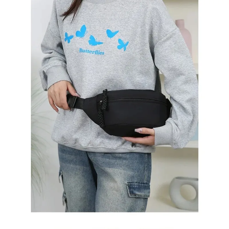 Large Capacity Crossbody Bag Half Moon Women's Chest Bag New Nylon Casual Simple Chest Bag Multifunctional Waist Bags Travel