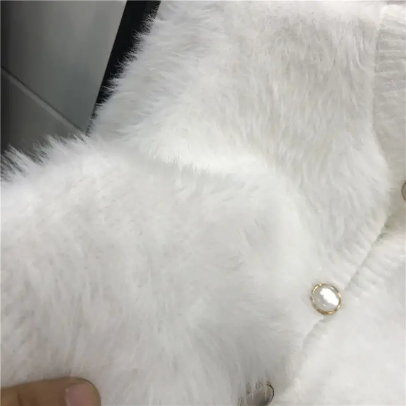 Imitation Mink Fleece Sweater Jacket Cardigan Women's 2025 Autumn New Small Short Versatile Loose Top Trendy  sweater