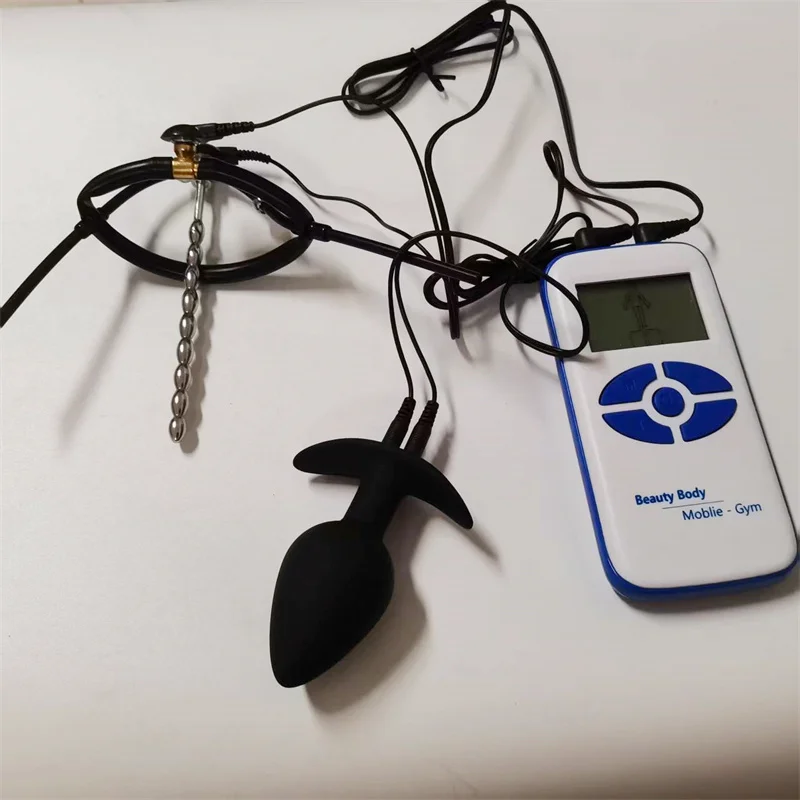 8 طرق صدمة كهربائية مجرى البول السبر موسع سيليكون الشرج بعقب المكونات القضيب المدرب تدليك المعادن الحصان العين قضيب الجنس لعب الرجال