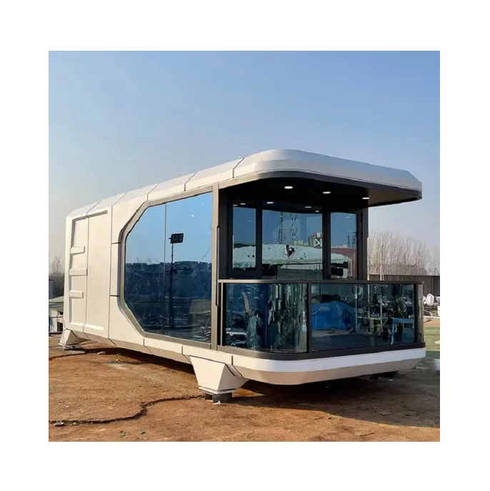 Prefabricated Luxury Hotel Modern Space Capsule Style Camping House Tiny House Outdoor Mobile Capsule House